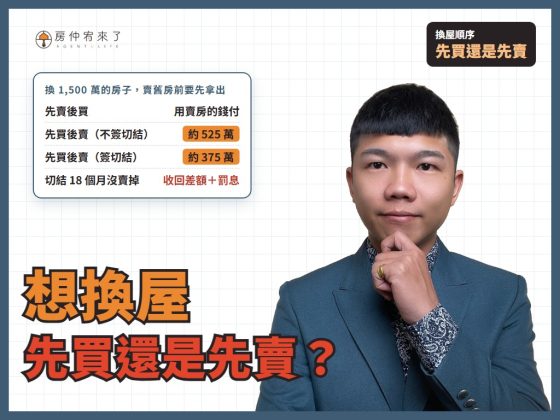 【換屋】先買後賣還是先賣後買？換屋族的資金、貸款、稅一次排清楚